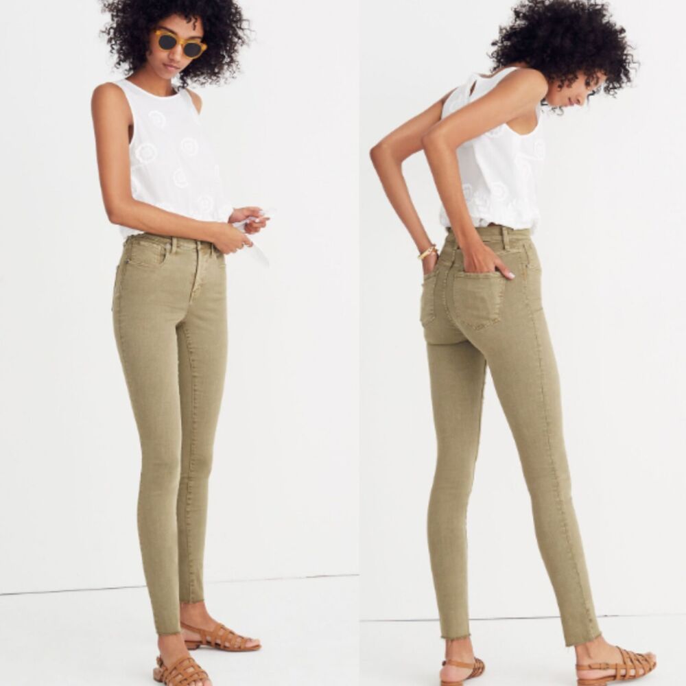 Madewell 9" High-Rise Skinny Jeans Size 26 Raw-Hem Garment-Dyed Edition